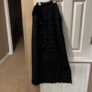 EUC black ruffle maxi skirt